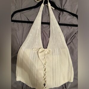 American Threads white knit tank top